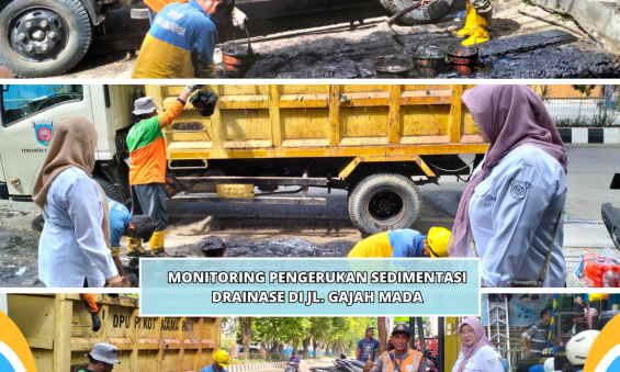Monitoring Pengerukan Sedimentasi Drainase di Jl. Gajah Mada